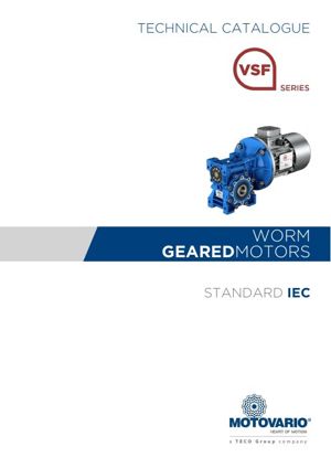 Catalogue cover Motovario VSF – worm gearboxes