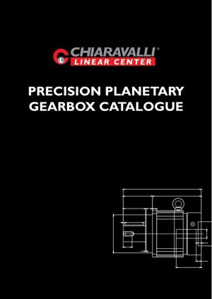 Catalogue cover Chiaravalli CLC – precision planetary gearboxes
