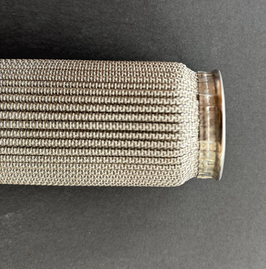 Filtru lumanare D58x442 cu suport de prindere ambutisat si sudat D42/51,5x10x10x462mm cu 4 straturi MESH20/50/150/20 INOX AISI304/304/316/304 cu 49 pliuri