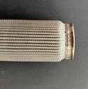 Filtru lumanare D58x442 cu suport de prindere ambutisat si sudat D42/51,5x10x10x462mm cu 4 straturi MESH20/50/150/20 INOX AISI304/304/316/304 cu 49 pliuri