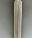 Filtru lumanare D58x442 cu suport de prindere ambutisat si sudat D42/51,5x10x10x462mm cu 4 straturi MESH20/50/150/20 INOX AISI304/304/316/304 cu 49 pliuri