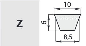 CLASSIC V-BELTS Z 17 DEV. 440 1/4 