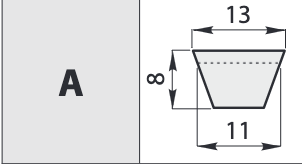 Curea trapezoidala tip A 97 1/2 (13x11x552Li)