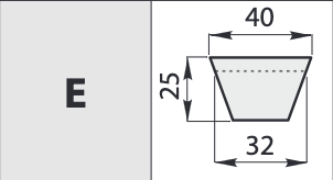 CLASSIC V-BELTS E 520 DEV. 13208 