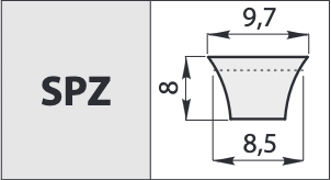 NARROW V-BELTS SPZ 512 DEV. 525 