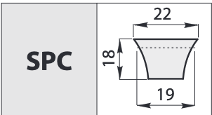 Curea trapezoidala ingusta tip SPC 15000 Lp (22x19x15030 Le)