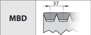 Curea trapezoidala multipla tip MBD  225 cu 3 caneluri