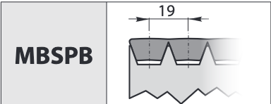 Curea trapezoidala multipla tip MBSPB  2240 cu 2 caneluri