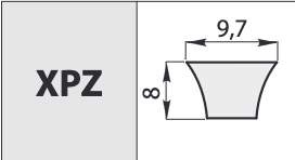 Curea trapezoidala dintata tip XPZ 587