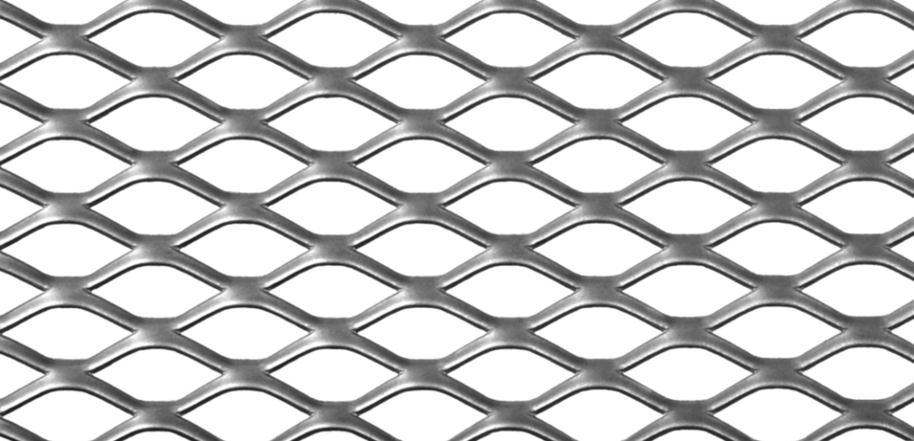 Mild steel expanded metal type MR28x13-2x2x1500x3000 mm