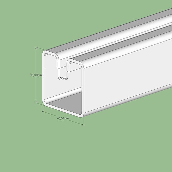 Profil de incastrare tabla AP 7,5mm 40x40x2mm - lungime 3000mm