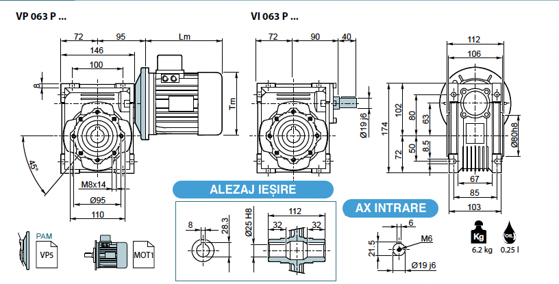 Reductor melcat tip VP 063 i-10 PAM71B5