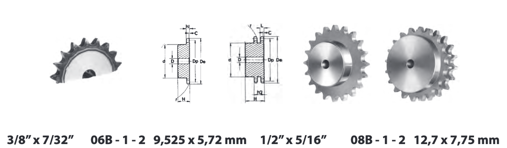SIMPLEX SPR. W. HARD.TEETH 1/2X5/16  Z=040 