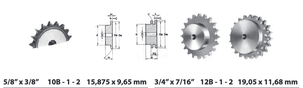 DUPLEX SPR. W. HARD.TEETH 3/4X7/16  Z=008 