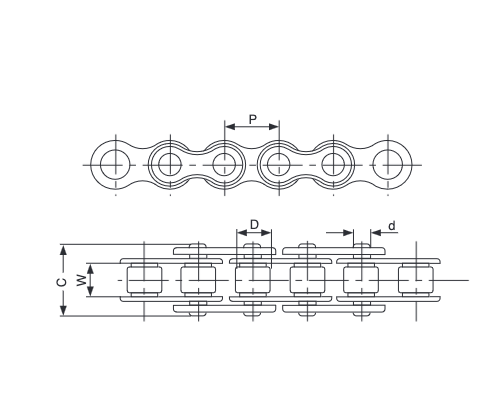 SIMPLEX CHAINS             1"    ASA80  HEAVY 