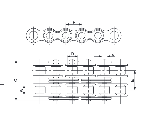 DUPLEX  CHAINS             1"    NICKEL      