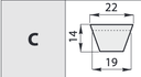Curea trapezoidala tip C 33 3/4 (22x19x1041Li)