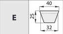 CLASSIC V-BELTS E 520 DEV. 13208 