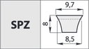 NARROW V-BELTS SPZ 512 DEV. 525 