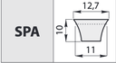 Curea trapezoidala ingusta tip SPA 1220 Lp (12,7x11x1238 Le)