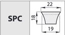Curea trapezoidala ingusta tip SPC 12500 Lp (22x19x12530 Le)