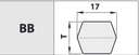 Curea hexagonala tip BB 75