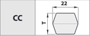 Curea hexagonala tip CC 91