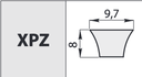 Curea trapezoidala dintata tip XPZ 607