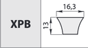 Curea trapezoidala dintata tip XPB
