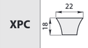 Curea trapezoidala dintata tip XPC