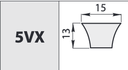 Curea trapezoidala dintata tip 5VX 1900