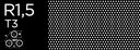 Tabla perforata otel 1,5x1000x2000 mm R1,5 T3