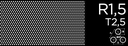 Tabla perforata otel 1x1000x2000 mm R1,5 T2,5
