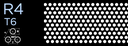Tabla perforata otel inoxidabil (AISI 304) 1x1000x2000 mm R4 T6