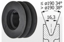 Fulie pentru curea trapezoidala tip SPB 140-02 cu bucsa conica BC 2012