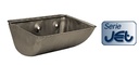 carbon steel buckets jet 22-140 th. 3 mm 227x142xh110 special holes : n.2 holes Ø9 e: 100 mm
