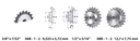 SIMPLEX SPR. W. HARD.TEETH 1/2X5/16  Z=038 